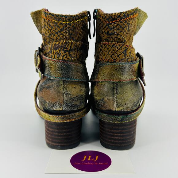 Spring Step L'Artiste Women's Shazzam Ankle Booties Camel Size 37 EU/ 6.5-7 US - Picture 5 of 11